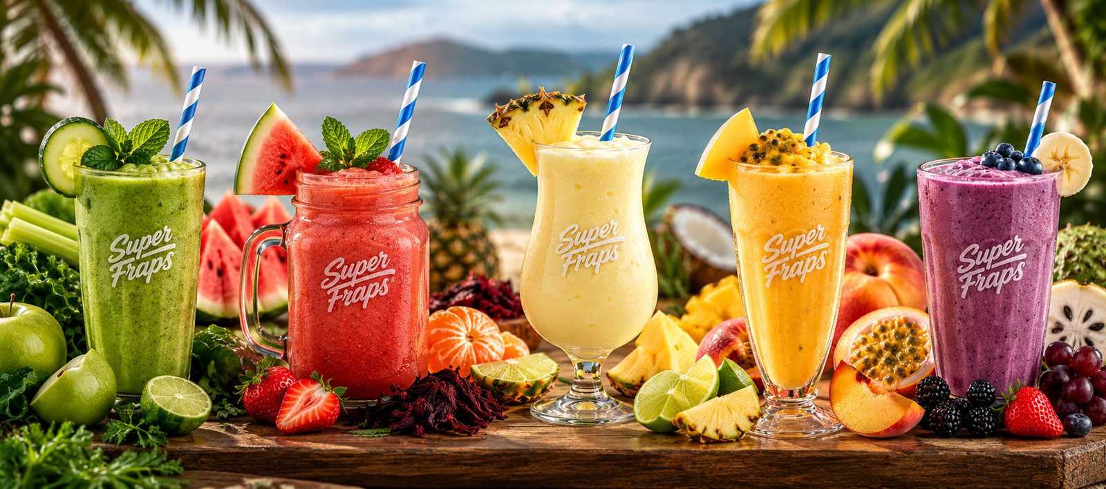 Smoothies Superfraps con fruta tropical