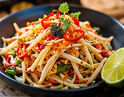 Ensalada de papaya verde