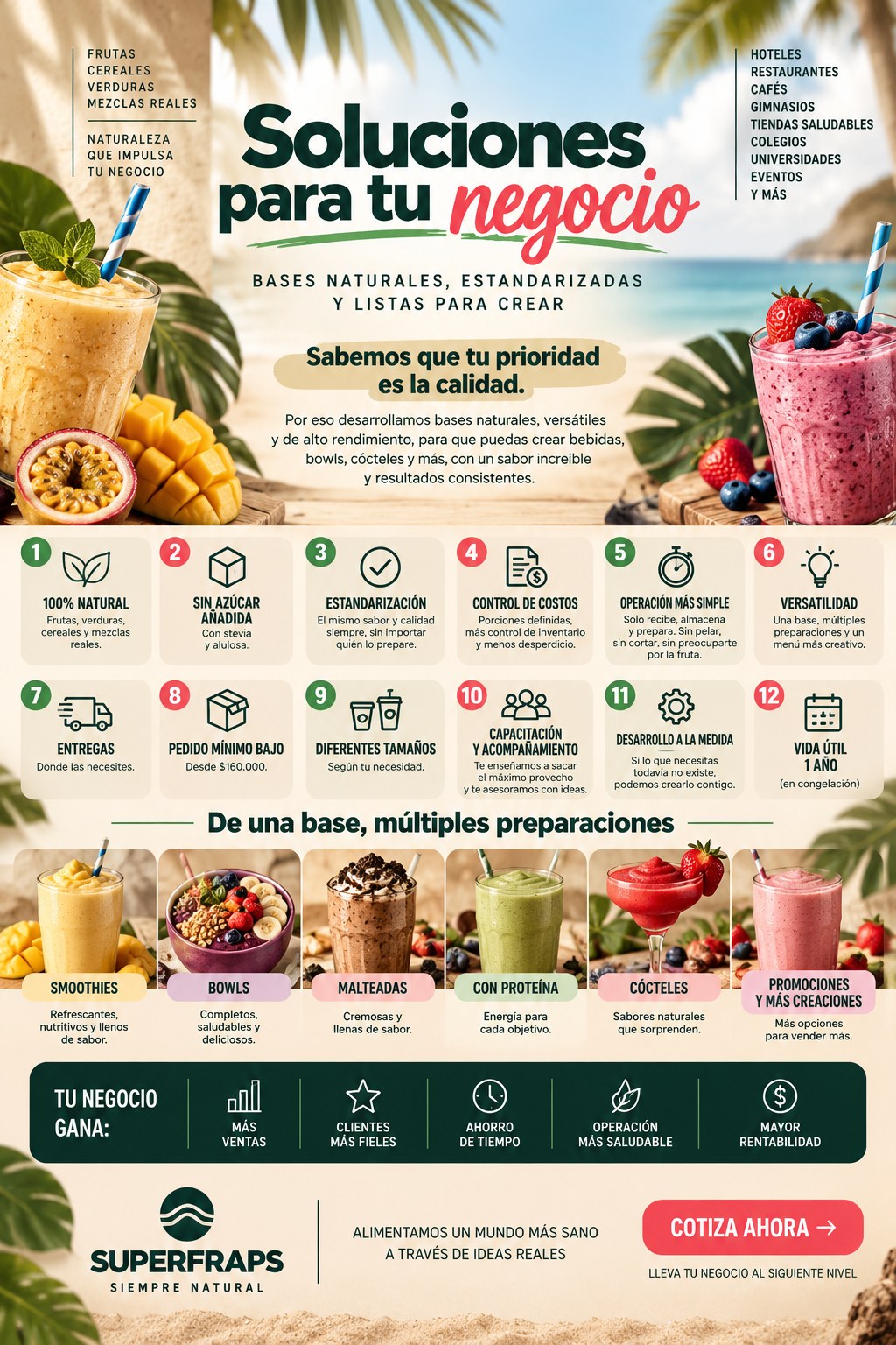 Superfraps - Soluciones para tu negocio: bases naturales, estandarizadas y listas para crear