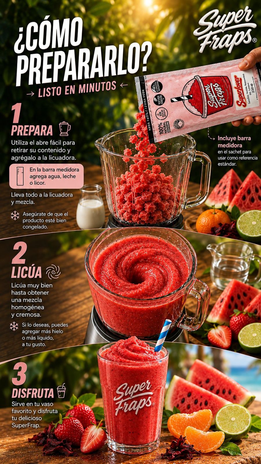 Cómo preparar Superfraps: prepara, licúa y disfruta